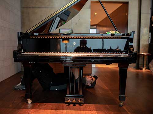 Steinway & Sons Flügel beim Transport